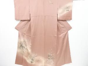 草花に小鳥模様訪問着